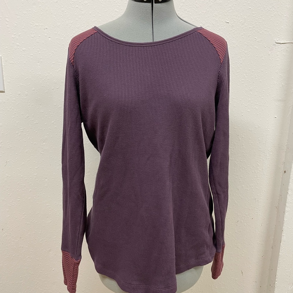 Columbia Women's Purple and Pink Long Sleeve Tee